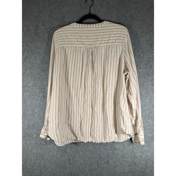 Croft & Barrow Blouse Women XL Long Sleeve Tunic‎ Striped Staple Essential Relax - Picture 5 of 6